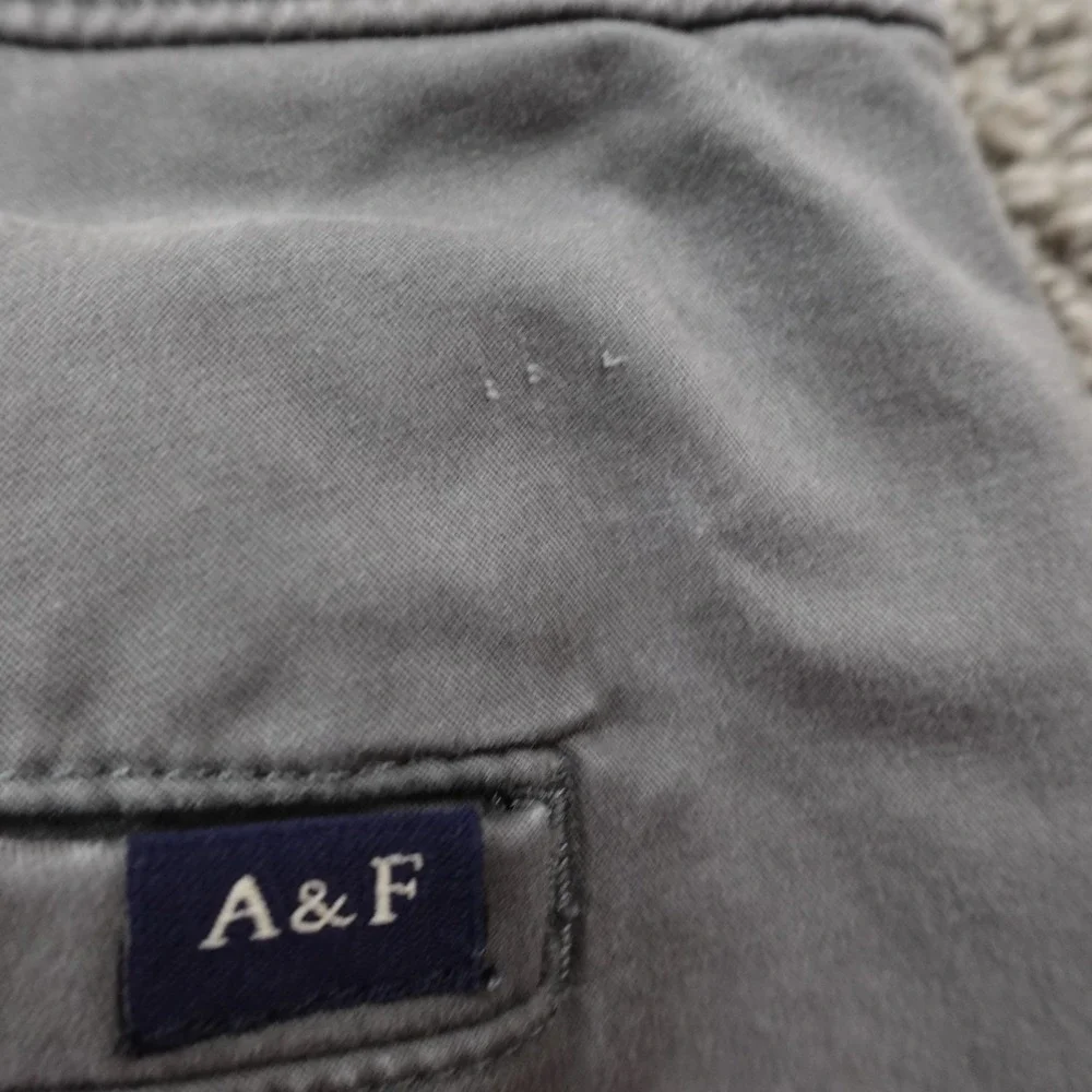 Abercrombie Fitch Pants Mens 34X32 Gray Chino Trousers Skinny Stretch Preppy Y2K